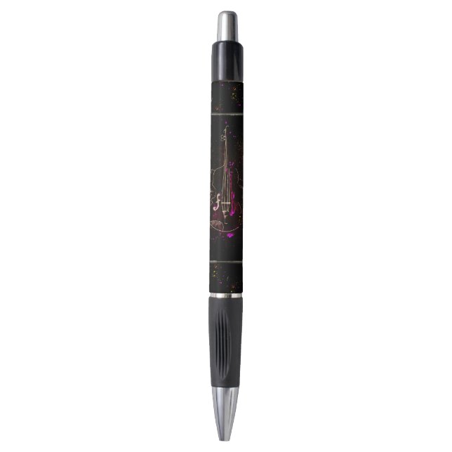 Stylo Notes musicales et contrebasse (Devant (Vertical))