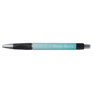 Stylo Nuances cyanes de bleu rayures horizontales jeunes