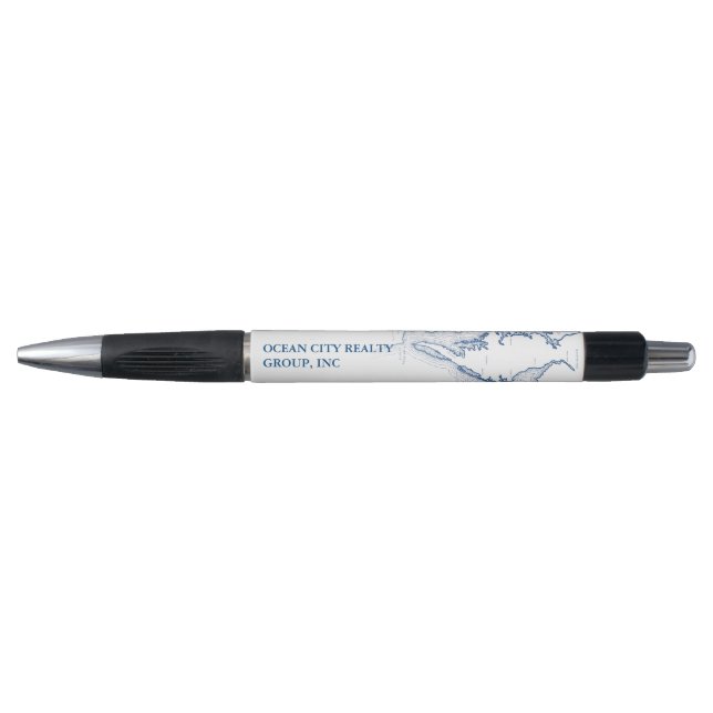 Stylo Ocean City MD Map Blue Custom Company Promo (Devant)