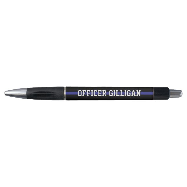 Stylo Officier de police personnalisé Thin Blue Line (Devant)