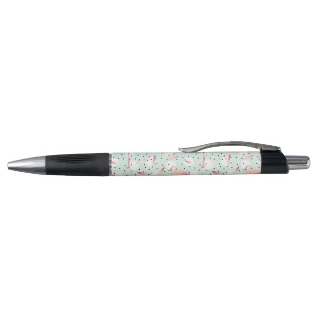 Stylo Oiseau de Flamant rose avec des plumes (Haut)