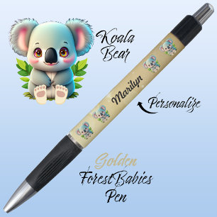 Stylo Ours de Koala, Or Coloré, Mignonne Animal Boisé