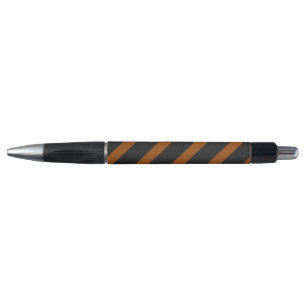 Stylo Paillettes rayures orange et noir