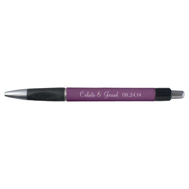 Stylo Palatinat violet personnalisé mariage Faveurs (Devant)