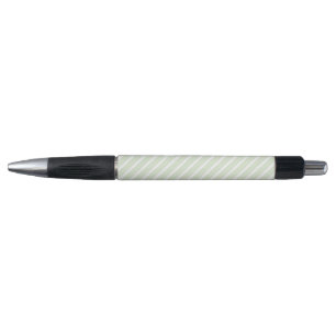 Stylo Pale vert et blanc cinq bandes motif