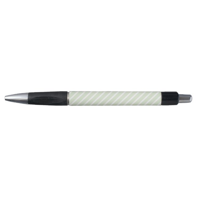 Stylo Pale vert et blanc cinq bandes motif (Devant)
