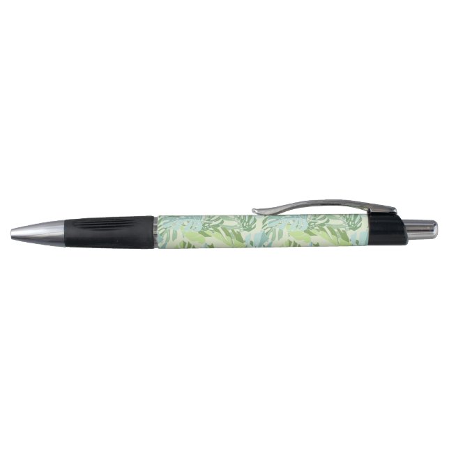 Stylo Palmettes tropicales en pastel (Haut)