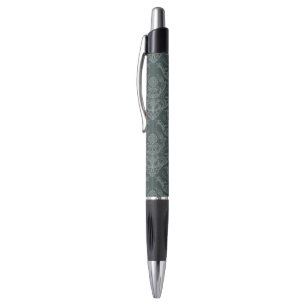 Stylo Papier peint floral vert de luxe de damassé