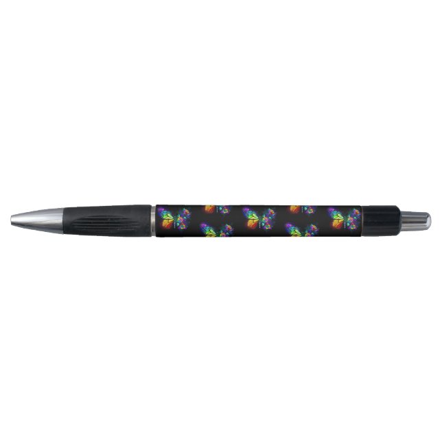 Stylo Papillon arc-en-ciel (Devant)