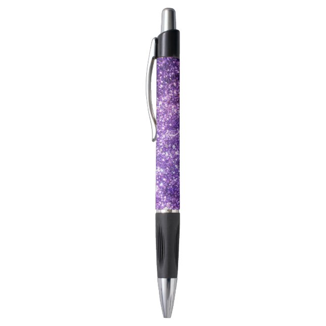 Stylo parties scintillant violette brillant brillant heu (Haut (Vertical))