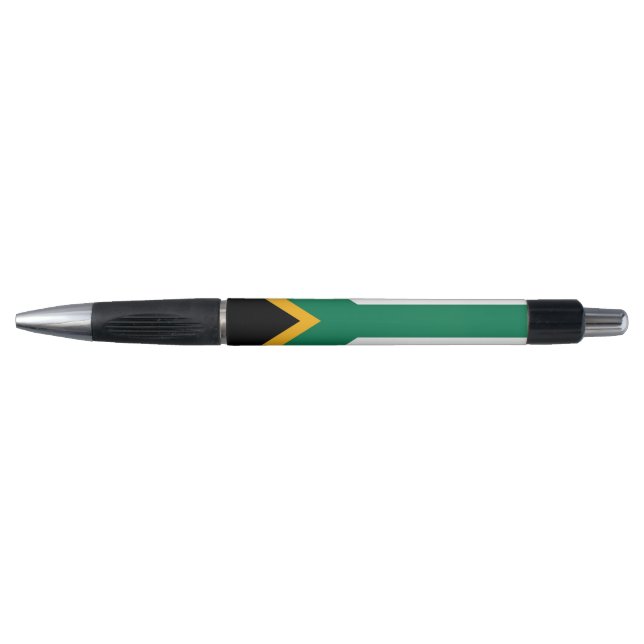 Stylo patriotique avec drapeau d'Afrique du Sud (Devant)