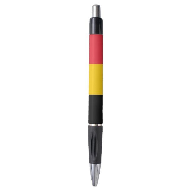 Stylo patriotique avec drapeau de Belgique (Devant (Vertical))