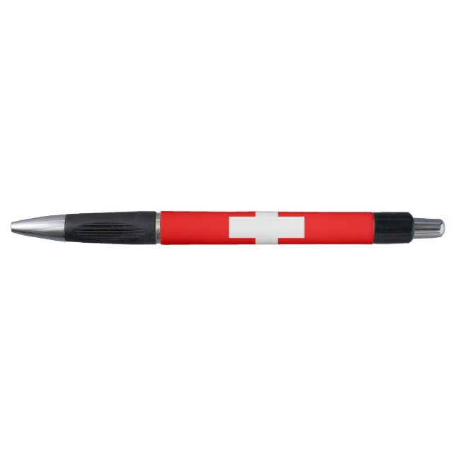 Stylo patriotique avec drapeau de la Suisse (Devant)