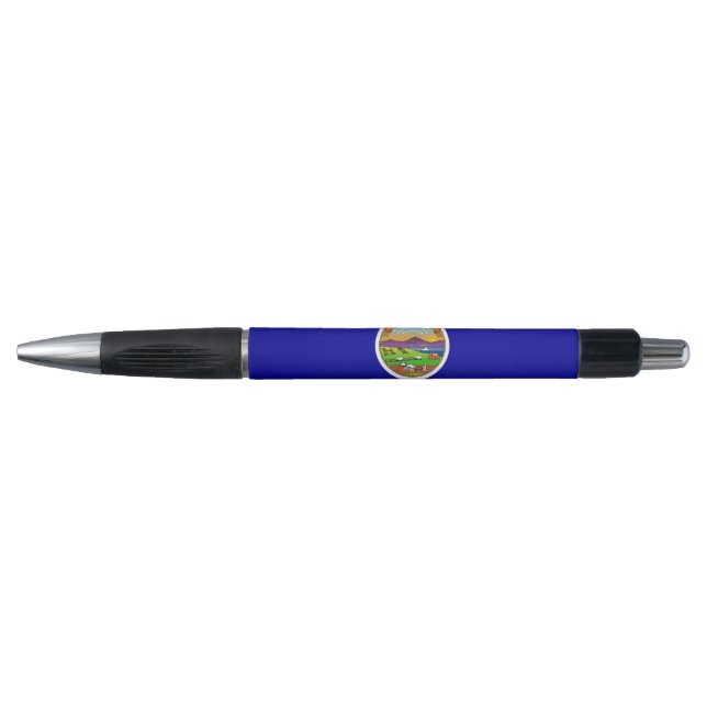 Stylo patriotique avec drapeau de l'état du Kansas (Devant)
