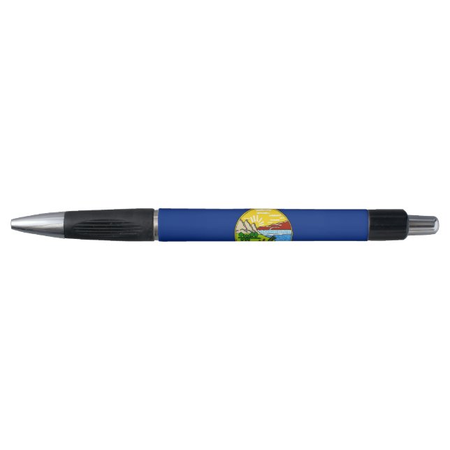Stylo patriotique avec drapeau de l'Etat du Montan (Devant)