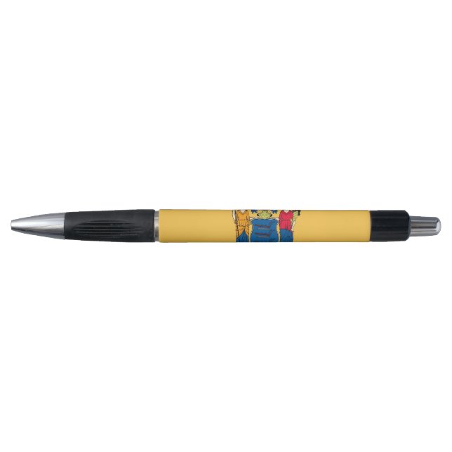 Stylo patriotique avec drapeau de l'État du New Je (Devant)