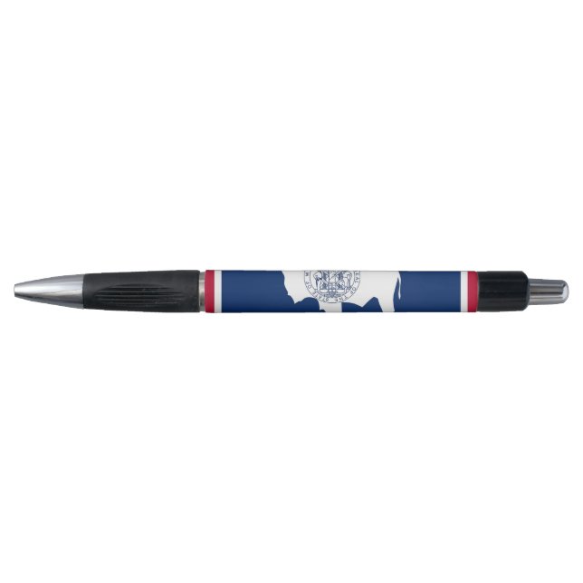 Stylo patriotique avec drapeau de l'État du Wyomin (Devant)