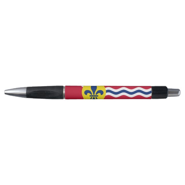 Stylo patriotique avec drapeau de Saint Louis, Mis (Devant)