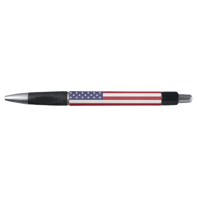 Stylo patriotique avec drapeau des Etats-Unis. (Devant)