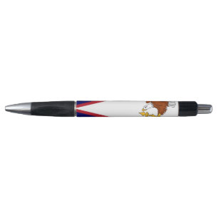 Stylo patriotique avec drapeau des Samoa américain
