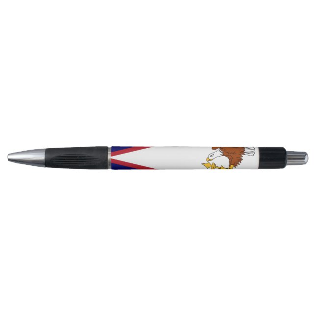 Stylo patriotique avec drapeau des Samoa américain (Devant)