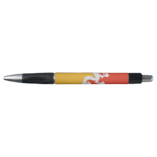 Stylo patriotique avec drapeau du Bhoutan