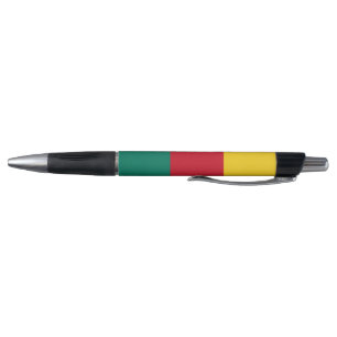 Stylo patriotique avec drapeau du Cameroun