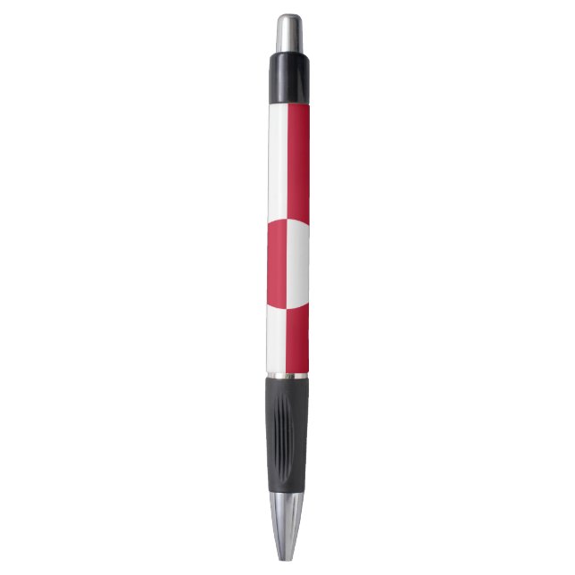 Stylo patriotique avec drapeau du Groenland (Devant (Vertical))