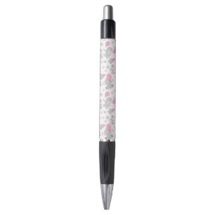 Stylo Pattern of Elephants, Cute Elephants - Pink Gray