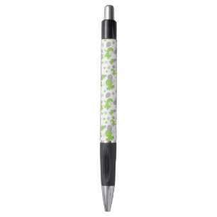 Stylo Pattern of Green Elephants, Cute Elephants, stars