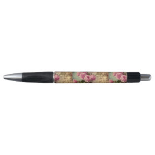 Stylo Pays français chic, roses chics et roses minables