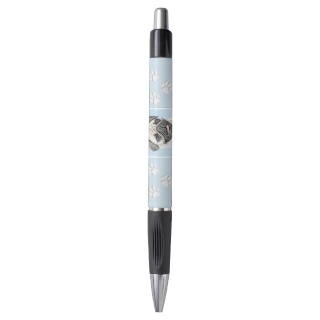 Stylo Peinture de carlin - art original mignon de chien (Devant (Vertical))