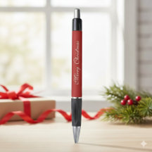 Stylo personnalisé avec texte Joyeux Noël marque E