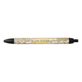 Stylo Personnalisé Moderne Fleurs D'Or