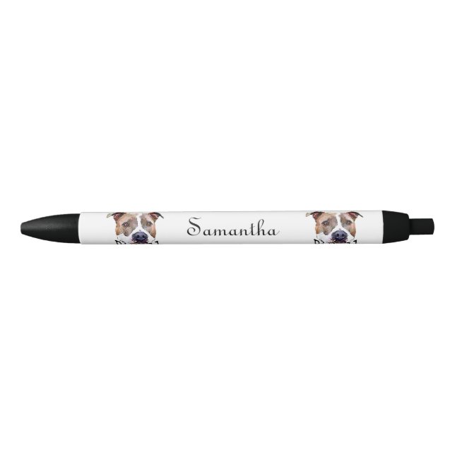 Stylo personnalisé par chien de Pitbull (Devant)