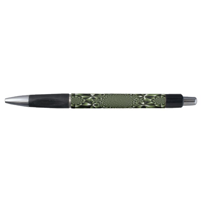 Stylo Pétales à feuilles blanches de forêt verte (Devant)