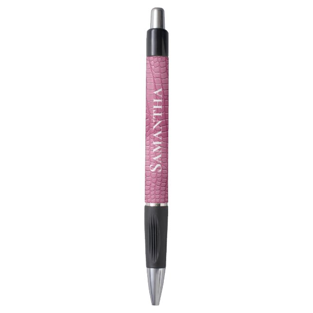 Stylo Pink Faux Alligator Fête des mariées animale Maria (Devant (Vertical))