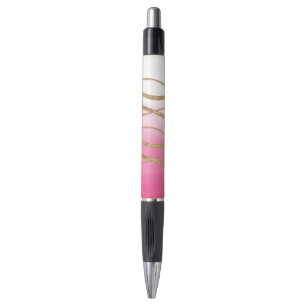 Stylo Pink Ombre Aquarelle Or Glitzy Glam XOXO