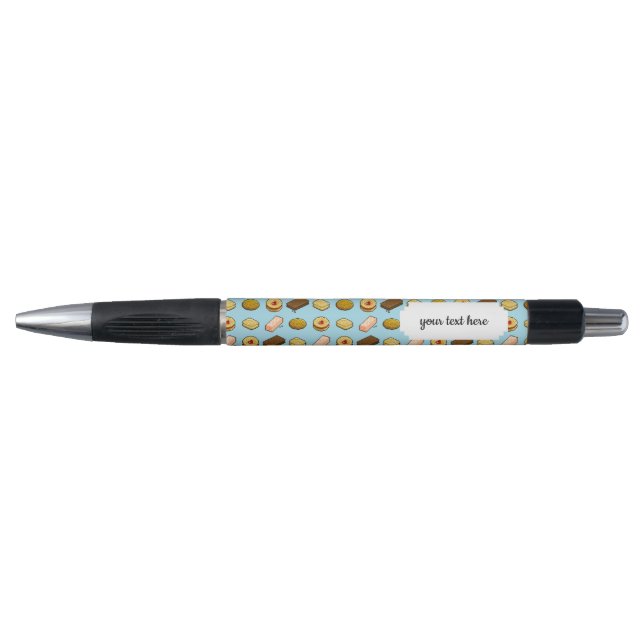 Stylo Pixel Art savoureux Cookie Biscuit Motif (Devant)