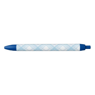 Stylo Plaid Bleu Kawaii Pastel