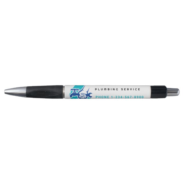 Stylo Plumbing Service Water Drop Logo Plumber Business (Devant)