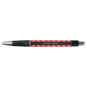 Stylo Pneus blancs, Rouge, Votre nom, Personnaliser