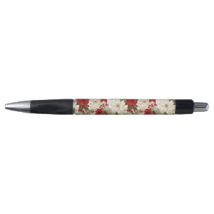 Stylo Poinsettia de Noël – Conception florale des Fêtes