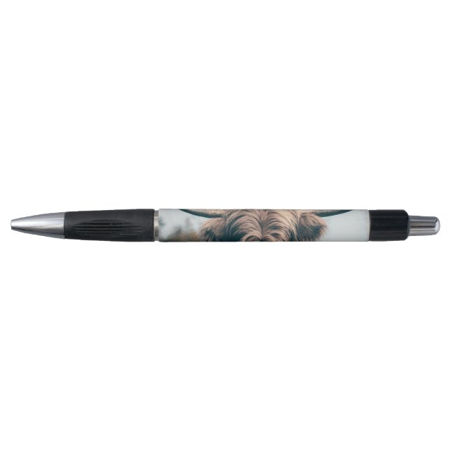 Stylo Portrait de vache Highland (Devant)