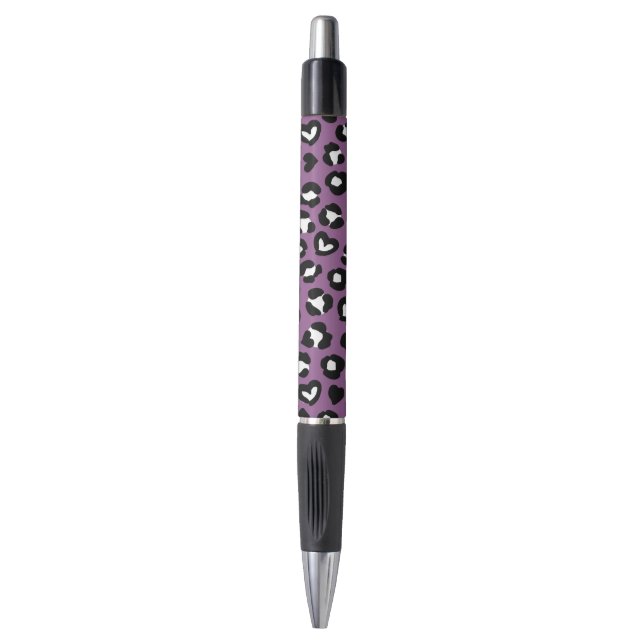 Stylo Poster de animal, Léopard Violet, Spots De Cheetah (Devant (Vertical))