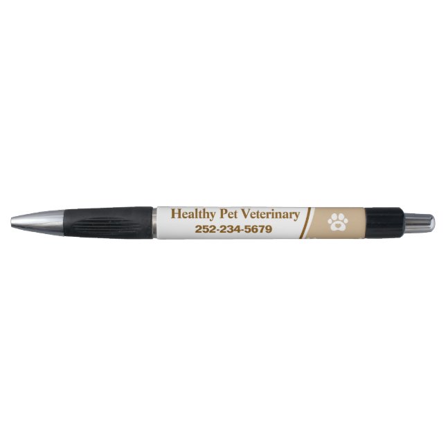 Stylo promotionnel vétérinaire avec empreintes de  (Devant)