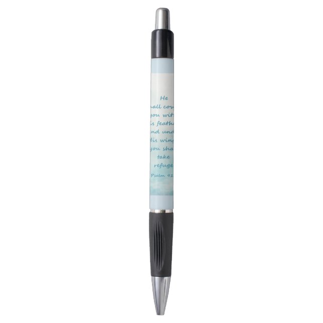 Stylo Psaume 91:4 Il vous couvrira de ses plumes. (Devant (Vertical))