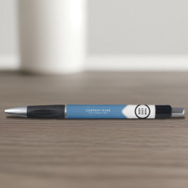 Stylo publicitaire de marque bleu acier pour entre