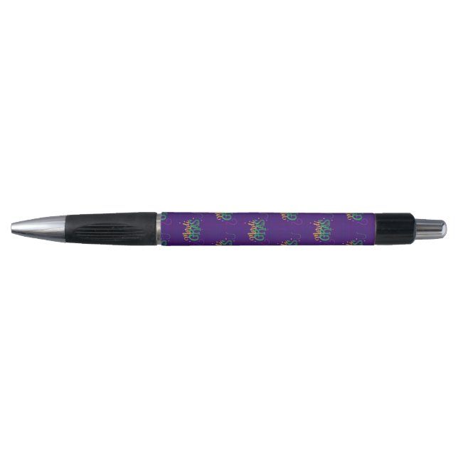 STYLO PURPLE VERT JAUNE MARDI GRAS MOTIF (Devant)