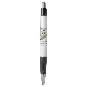 Stylo Qui que soit le verbe de la Bible avec le hibou